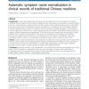 Automatic symptom name normalization in clinical records of traditional Chinese medicine