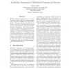 Availability management of distributed programs and services