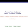 Average-Case Analysis of Online Topological Ordering