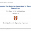Bayesian discriminative adaptation for speech recognition
