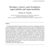 Boundary control, quiet boundaries, super-stability and super-instability