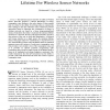Bounding A Statistical Measure Of Network Lifetime For Wireless Sensor Networks