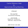 Cache-Oblivious Index for Approximate String Matching