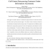 Call Center Outsourcing Contracts Under Information Asymmetry