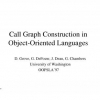 Call Graph Construction in Object-Oriented Languages