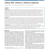 Calling SNPs without a reference sequence