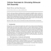 Cellular Automata for Simulating Molecular Self-Assembly