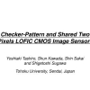 Checker-pattern and shared two pixels LOFIC CMOS image sensors