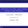 Chief Chefs of Z to Alloy: Using a Kitchen Example to Teach Alloy with Z