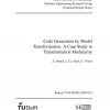Code generation by model transformation: a case study in transformation modularity