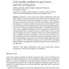 Code quality analysis in open source software development