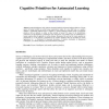 Cognitive Primitives for Automated Learning