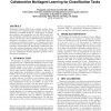 Collaborative multiagent learning for classification tasks