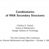 Combinatorics of RNA Secondary Structures