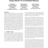 Combining Compiler and Operating System Support for Energy Efficient I/O on Embedded Platforms