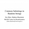 Common Substrings in Random Strings