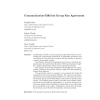 Communication-Efficient Group Key Agreement