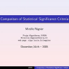 Comparison of Statistical Significance Criteria