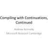 Compiling with continuations, continued