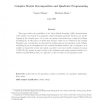Complex Matrix Decomposition and Quadratic Programming