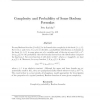 Complexity and Probability of Some Boolean Formulas