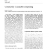 Complexity in scalable computing
