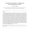 Complexity measurement of fundamental pseudo-independent models