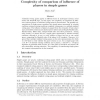Complexity of comparison of influence of players in simple games