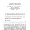 Composition and Behaviors of Probabilistic I/O Automata