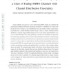 Compound Outage Probability and Capacity of a Class of Fading MIMO Channels with Channel Distribution Uncertainty
