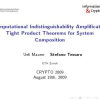 Computational Indistinguishability Amplification: Tight Product Theorems for System Composition