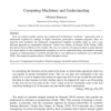 Computing Machinery and Understanding
