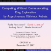 Computing Without Communicating: Ring Exploration by Asynchronous Oblivious Robots
