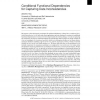 Conditional functional dependencies for capturing data inconsistencies