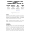 Conditions of Engagement in Game Simulation: Contexts of Gender, Culture and Age