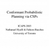Conformant Probabilistic Planning via CSPs
