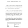 Constraint Based Transformation Theory