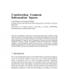 Constructing Common Information Spaces