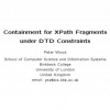 Containment for XPath Fragments under DTD Constraints