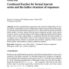 Continued fraction for formal laurent series and the lattice structure of sequences