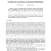 Continuous consensus via common knowledge