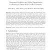 Continuum equilibria and global optimization for routing in dense static ad hoc networks