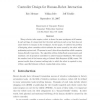 Controller design for human-robot interaction