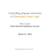 Controlling program extraction in Elementary Linear Logic