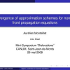 Convergence of approximation schemes for nonlocal front propagation equations