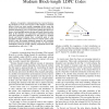 Cooperative Communications Using Scalable, Medium Block-length LDPC Codes