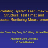 Correlating system test Fmax with structural test Fmax and process monitoring measurements