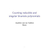 Counting reducible and singular bivariate polynomials