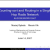 Counting-Sort and Routing in a Single Hop Radio Network