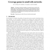 Coverage games in small cells networks